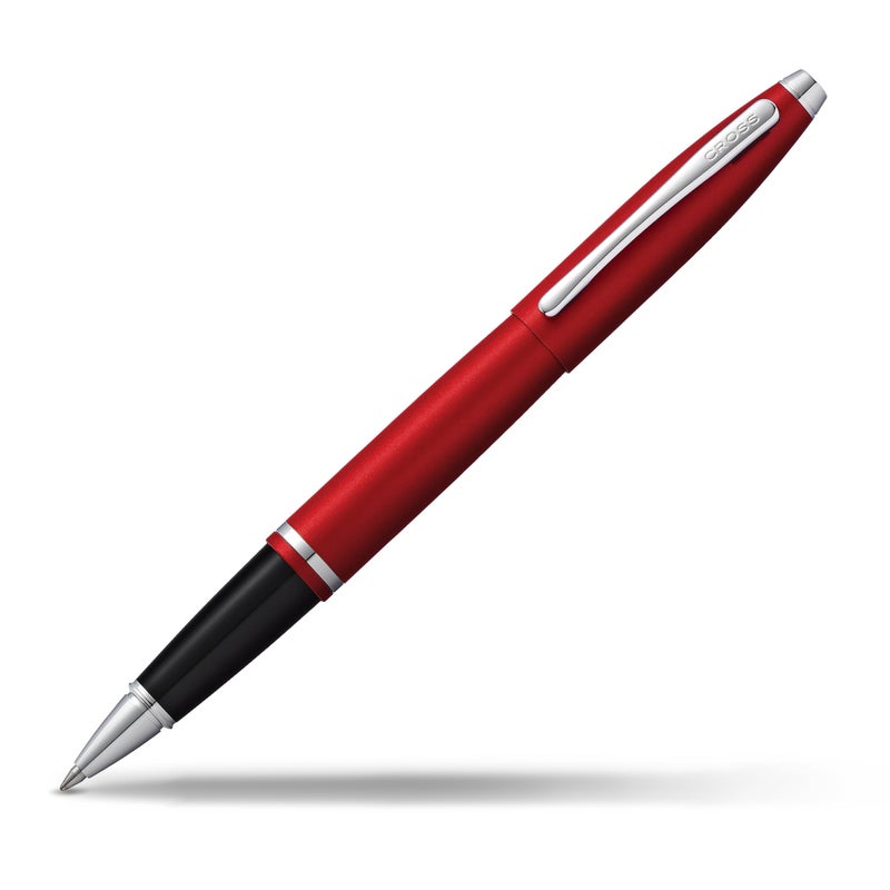 Cross Calais Refillable Rollerball Pen Presented in a Luxury Gift Box - Medium Point, Black Ink, Matte Metallic Crimson - Image 1